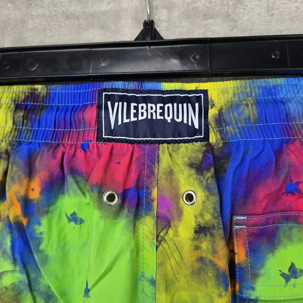 Vilebrequin Swim Trunks Mens Medium Tie Dye Multi Color Swim Wear Jellyfish RARE